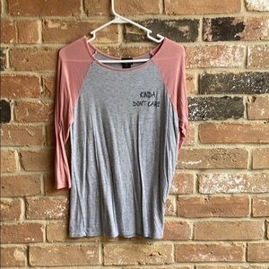 “kinda don’t care” shirt